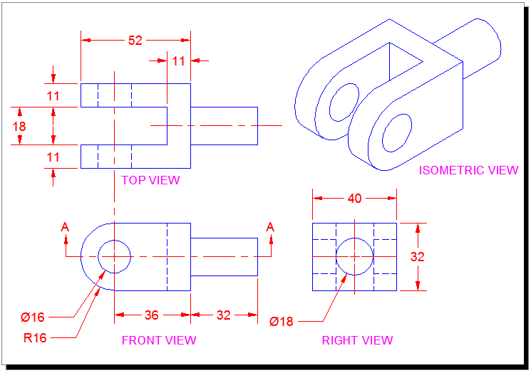 3D Othergraphic Projection in AutoCAD