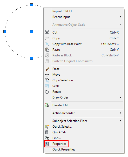 Right Click Properties