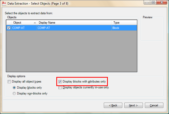 Attribute Extraction in AutoCAD