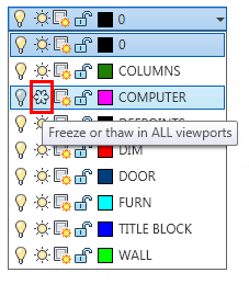 Freeze Layer in a Viewport Freeze Layer in a Viewport