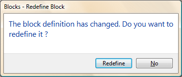 Redefine a Block Warning Redefine a Block Warning