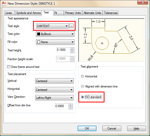 Dimesension Style - Text