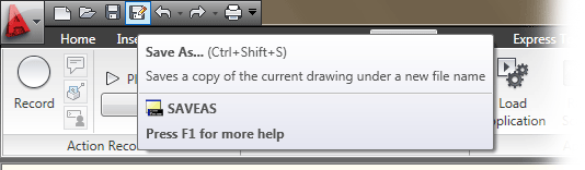 Save as added to CUI