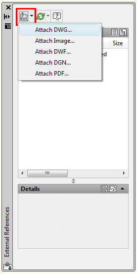 Xref Palette in AutoCAD 2007